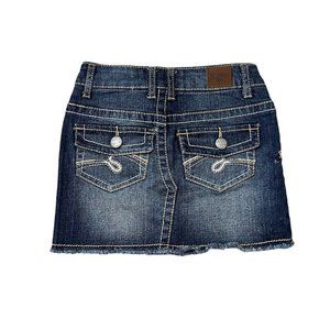 ⭐️50% SALE⭐️ Justice Girls Jean Slim Skirt Skort Denim Jean Size 8S